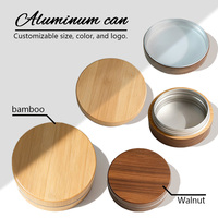 Pot vide en bambou et aluminium pour crème corporelle, masque facial, logo personnalisé, couleur, vente en gros en vrac, directement de l'usine