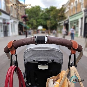 Leather Bar <b>Hook</b> For Hanging Drinkware Minimalist Design Portable Accessory Black And Tan Color - Product Image 5