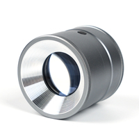 Loupe à main LED miniature cylindrique portable avec lentille en verre et 6 lumières LED, en ABS, pour bijoutiers