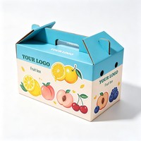 Voedselveilige, recyclebare, op maat gemaakte, groothandel, stevige papieren doos voor fruit (sinaasappel, appel, banaan, ananas) en groenteverpakkingen