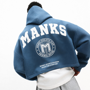 Sweat-shirt à capuche personnalisé de haute qualité avec logo imprimé, coton lourd 400 GSM, OEM, faible MOQ, coupe oversize pour homme - Product Image 1