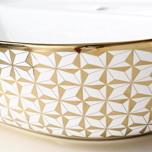 Ensemble de sanitaires Golden Dubai, WC suspendu mural, cuvette de toilette en céramique, salle de bain de luxe, doré électrolytique, WC suspendu mural - Product Image 6