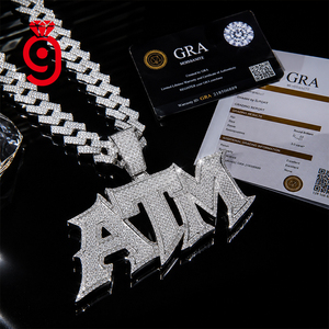 Ciondolo Hip Hop Iced Out Stile <span class=keywords><strong>Rap</strong></span>, Gioielli Raffinati in Argento S925, Ciondolo Moissanite VVS1, Collane Charm da Uomo - Product Image 4