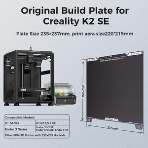 Placa de Impresión Creality K2 Se de 235x237mm con Revestimiento de Resina Epoxi, Placa Magnética de Acero para Impresora 3D Pei - Product Image 2
