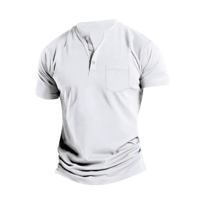 Custom Pro Club Heavyweight Poliéster Slim Fit Hombres Polo Camisetas con botón de bolsillo