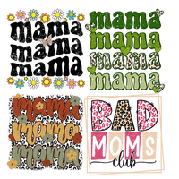 Fourniture en gros personnalisée de motifs prêts à thermocoller pour la Fête des Mères, motifs pour t-shirts, motifs pour maman, transferts thermiques MAMA, patchs thermocollants