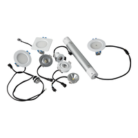 Kit d'éclairage d'urgence LED rechargeable à test automatique avec batterie Li-ion, capuchon de lampe en métal et tube en aluminium IP42