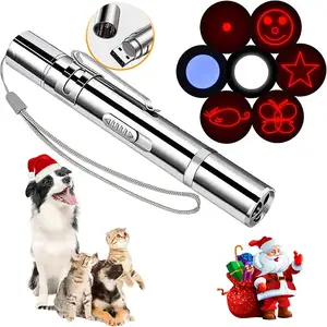 3 in 1 USB Rechargeable Funny Cat Chaser Toys Mini Flashlight Laser LED Pen Light Cat Light Pointers Funny Pet Toys