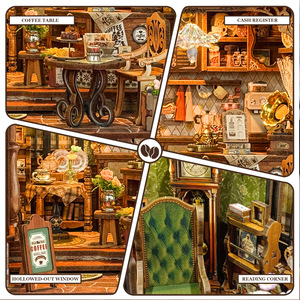 Maison de poupée en bois <span class=keywords><strong>à</strong></span> assembler, scène miniature, cadeau d'anniversaire fait main pour les 14 ans et plus - Product Image 4