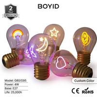 Lampe de nuit LED portable Boyid à capteur de contrôle USB Type-C, lumière blanc chaud, culot E27, corps en verre, ampoule rechargeable pour les fêtes