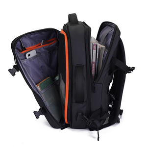 Sac à dos unisexe étanche à fermeture éclair Sac d'ordinateur multifonctionnel extensible de 17 pouces de grande capacité pour les affaires et les loisirs - Product Image 5