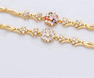 Brazalete Estilo Hawaiano, Chapado en Oro de 18K, Brazalete con Dijes Florales Estilo Saudí, Joyería de Oro de Moda Que No Se Deslustra, Directo de Fábrica - Product Image 2