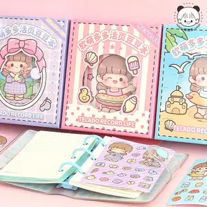 Mr. Paper 4 Design 80 Pages / Book Notebook Box Kawaii Girl Series Cartoon Character Stationery Notebook for Whiting Journal