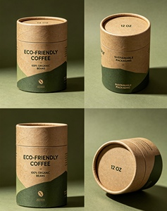 Tubo de Papel Kraft Reciclable Ecológico Personalizado para Envasado de Café con Tapa Personalizada con Impresión y Estampado en Caliente - Product Image 6