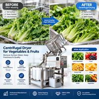 Commerciële centrifugale centrifugeermachine met bovenafvoer, type SUS304, automatische groente- en fruitwaterafvoermachine, hogesnelheidsdroger
