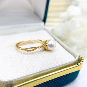 Support de bague en argent S925, accessoires de perles DIY, édition simple, perles de 6 à 8 mm, apprêts de bijoux - 10217 - Product Image 1