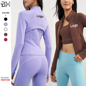 Chaqueta Deportiva de Yoga Prémium para Mujer LuLu de Otoño con Cremallera para Correr al Aire Libre y Fitness, Transpirable de Corte Ajustado con Opción de Tallas Grandes - Product Image 1