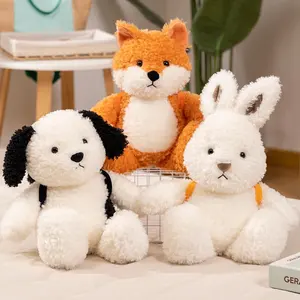 Custom Plush Dog Fox Rabbit Toy Soft Cute Stuffed Cartoon Animal Toy Furry Plushies Doll For Online Shopping Yangzhou