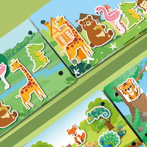 Libro <span class=keywords><strong>Montessori</strong></span> Interattivo per Bambini, Libro Educativo con Adesivi per lo Sviluppo dei Neonati, Giocattolo <span class=keywords><strong>Montessori</strong></span> - Product Image 5