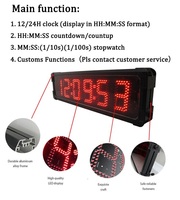 单面发光二极管显示器5英寸6位户外防水数字计时跟踪赛车钟电子便携式倒计时定时器