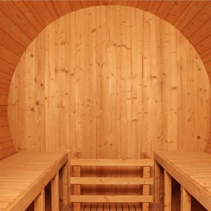 Sauna cylindrique extérieur sur mesure avec construction en <span class=keywords><strong>bois</strong></span> massif pour hôtels, gîtes et petits espaces - Product Image 3