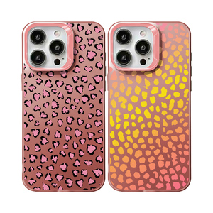 Ốp điện thoại cứng màu bạc, in họa tiết báo hồng mờ, công nghệ IMD dành cho iPhone 16E 17 - Product Image 1