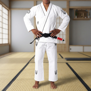 Light Weight BJJ Kimono 10oz-Reinforced Stitching Front Logo Washed Finish for Women in Traditional Dojos - Product Image 3