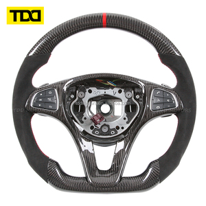 Volant sport TDD Upgrade en carbone pour Mercedes-Benz Classe E W213, en fibre de carbone et cuir forgé - Product Image 4