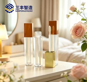 Sanfengzhizao - Tubo Cuadrado de PETG para Brillo Labial de 6.5 ml con Tapa de Rosca y Aplicador HYC-026 - Product Image 4