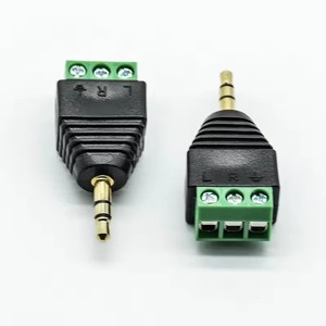 Balun Video AV da 3,5 <span class=keywords><strong>mm</strong></span> a 4 Poli <span class=keywords><strong>Stereo</strong></span> Maschio con Connettore <span class=keywords><strong>Jack</strong></span> <span class=keywords><strong>Stereo</strong></span> da 3,5 <span class=keywords><strong>mm</strong></span> Maschio a 4 Pin con Morsettiera - Product Image 1