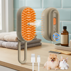 Nuevo Cepillo de Vapor para Perros 3 en 1, Cepillo de Vapor para Perros, Peine Masajeador con Spray, Peine para el Cuidado de Mascotas, Cepillo para Eliminar el Pelo, Suministros para Mascotas - Product Image 3