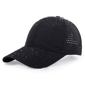 Casquette de baseball en nylon pour homme à séchage rapide, découpée au laser, 6 panneaux, imperméable, vente en gros fabricant - Product Image 1