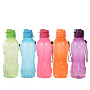 Gourde en plastique 2,0 L couleur unie avec bouchon push-pull, compatible eau bouillante, écologique, avec corde, pour sports de plein air, camping, excursions, passe au lave-vaisselle - Product Image 1