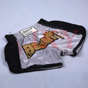 Pantalones cortos de boxeo al por mayor de alta calidad lisos elásticos Fight Mma Kick Boxing Muay Thai Shorts - Product Image 6