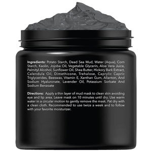Greenlem Vente en Gros/Marque Privée – Argile Faciale Noire Naturelle et Biologique pour le Contrôle du Sébum et Nettoyage en Profondeur – Boue de la Mer Morte pour le Visage - Product Image 3