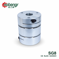 Coupleur léger à haute vitesse en alliage d'aluminium 304, pince à disque sans jeu, haute vitesse pour servomoteur, routeur CNC, encodeur de moteur pas à pas
