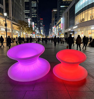 Fauteuil Gyroscopique Moderne en Plastique pour Enfants et Adultes, Chaise à Bascule Sensorielle Pivotante à 360° avec LED, Chaise de Bar d'Extérieur