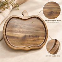 Plateau en bois d'acacia pour la cuisine : idéal pour servir, ranger fruits, pain, biscuits et desserts – Vente en gros