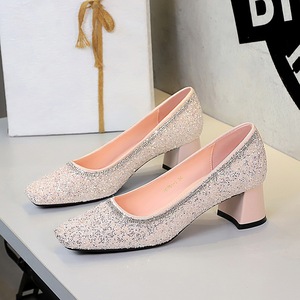 Chaussures pour femmes 2025 – Nouveaux talons élégants à bout carré, ornés de paillettes et de strass, pour un look raffiné - Product Image 2