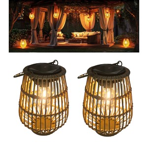 Lámpara Solar de Jardín Colgante, Luz Decorativa para Exteriores, para Patio, Balcón, Villa, Área de Barbacoa, Luz Cálida LED de 1.2W con Interruptor Manual - Product Image 1