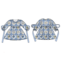 Robe d'été décontractée Zs Bamboo Twirl pour bébé fille, motif dessin animé, manches classiques, personnalisable ODM, respirante