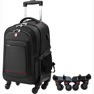 Free Sample Large Capacity Eco-Friendly Rolling Waterproof <b>Backpack</b> for Business with <b>Wheels</b> and Laptop Compartment - Product Image 1
