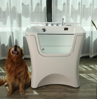 Baignoire de toilettage pour animaux de compagnie à domicile, en acrylique durable, adaptée aux familles