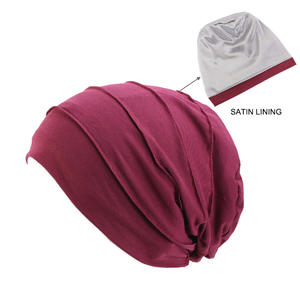 Gorro DE LA India con forro de satén suave para mujer, gorro de dormir elástico, gorro de quimio musulmán con volantes para el cáncer, gorro, bufanda, turbante, gorro envolvente para la cabeza - Product Image 4