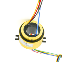 Anneau de contact traversant OEM à 2 canaux USB Ethernet avec balais de charbon