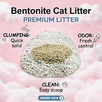 OEM Private Label Pasir Kucing Bentuk Bola Bentonit Putih, Daya Gumpal Kuat, Rendah Debu, Multi-penghilang Bau, Berbahan Tanah Liat