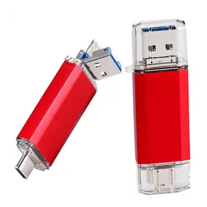 최고 판매 Otg USB 플래시 3 에서 1 Otg 펜 드라이브 고속 USB 3.0 플래시 드라이브 64Gb 32Gb 8Gb Otg 사용자 정의 플래시 디스크 로고