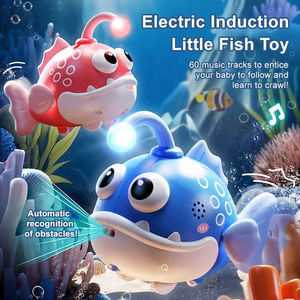 Simulación eléctrica Swing Fish Baby Learning to Crawl Detección inteligente <span class=keywords><strong>de</strong></span> luz y música Clownfish Magic Dancing Toy - Product Image 2
