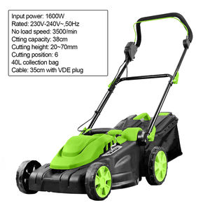 Vertak 1600Wコード付き芝刈り機ハンドプッシュ造園用ガーデンツール電気カッター機械折りたたみハンドル付きグラスボックス - Product Image 2