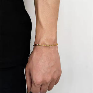 Pulseras de Cadena con Forma de Corazón, Chapadas en Oro de 14K, Estilo Bohemia Clásico de Tungsteno 2026, Joyería de Alta Calidad para Regalo de Hombre y Mujer - Product Image 4